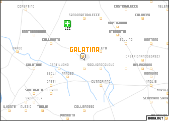 map of Galatina