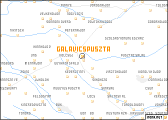 map of Galavicspuszta