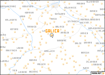 map of Galica
