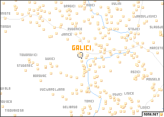 map of Galići