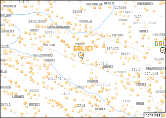 map of Galići