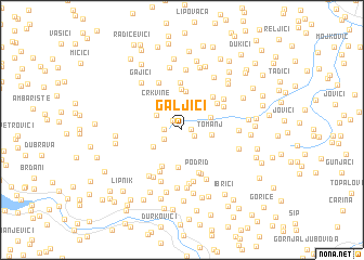 map of Galjići