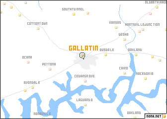 map of Gallatin
