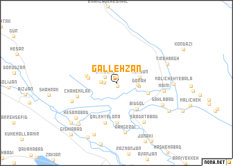 map of Galleh Zan