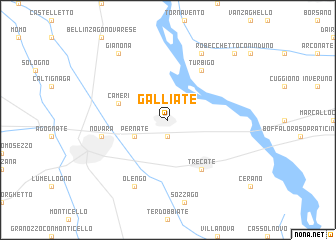 map of Galliate