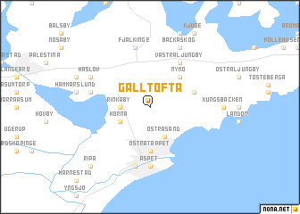 map of Gälltofta