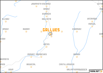 map of Gallués