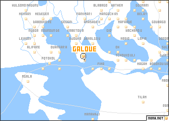 map of Galoué