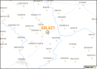 map of Galuzy
