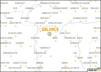 map of Galvács