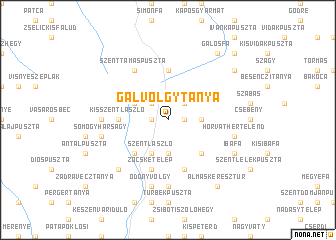 map of Gálvölgytanya