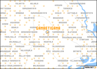 map of Gamaetigama
