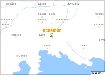 map of Gambiran