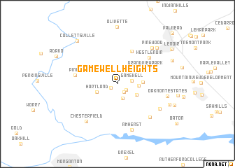 map of Gamewell Heights