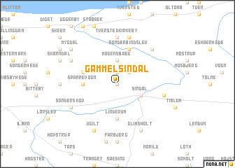 map of Gammel Sindal