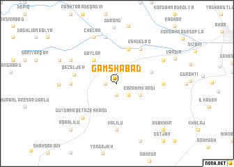 map of Gamshābād