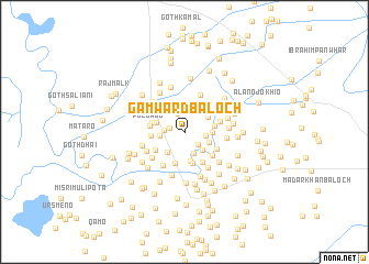 map of Gam Wārd Baloch