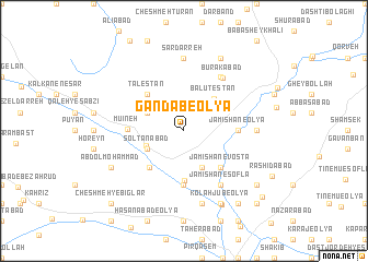 map of Gandāb-e ‘Olyā