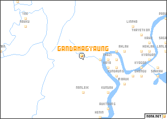 map of Gandamagyaung