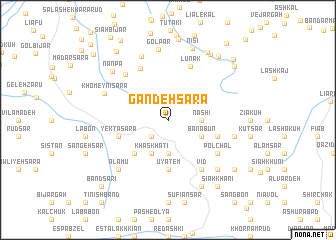 map of Gandeh Sarā