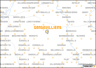 map of Gandevilliers