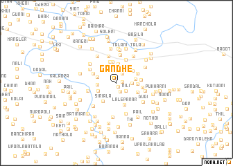 map of Gandhe