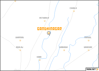 map of Gāndhīnagar
