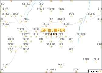 map of Gandjiba