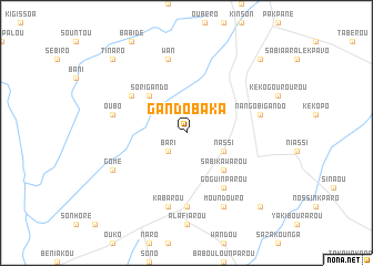 map of Gando Baka