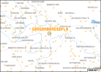 map of Gandombān-e Soflá