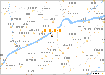 map of Gandorhun