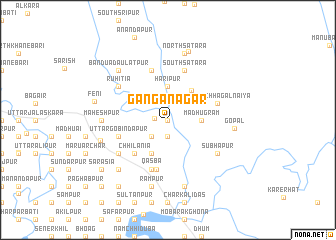 map of Gangānagar