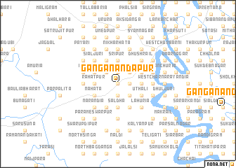 map of Gangānandapur