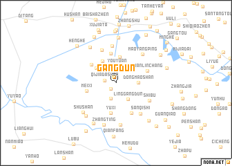 map of Gangdun