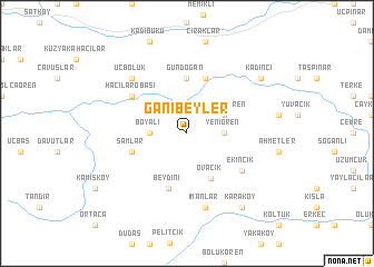 map of Ganibeyler