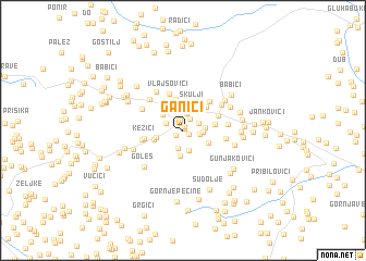 map of Ganići