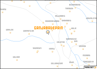 map of Ganjābād-e Pā\