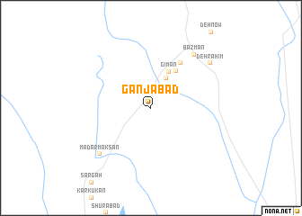 map of Ganjābād