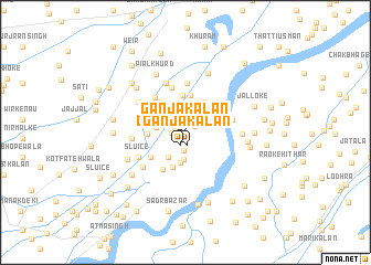 map of Ganja Kalān