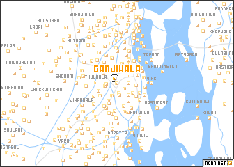 map of Ganjīwāla