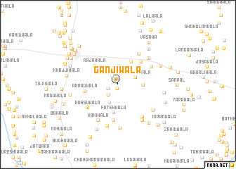 map of Ganjiwāla