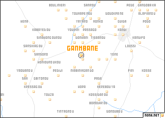 map of Ganmbané
