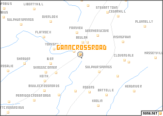 map of Gann Crossroad