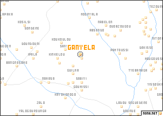 map of Ganyéla
