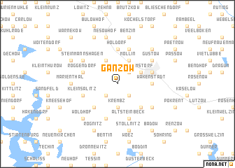 map of Ganzow