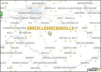 map of Garcelles-Secqueville