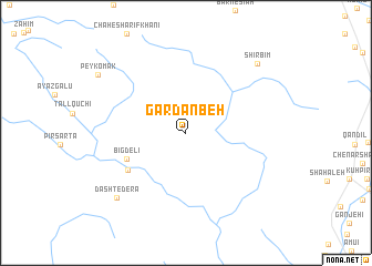 map of Gardanbeh