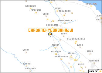 map of Gardaneh-ye Bābā Ḩājjī