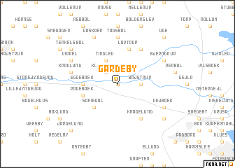 map of Gårdeby