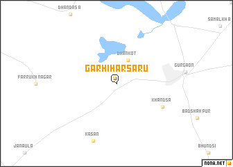 map of Garhi Harsāru